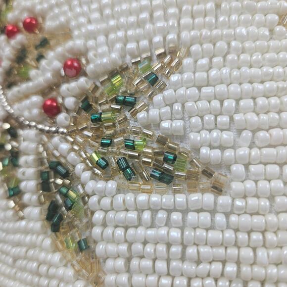 Glitz + Glimmer Beaded Holiday Pillow 12" x 12" Christmas Holly Berry Holiday - Picture 9 of 10